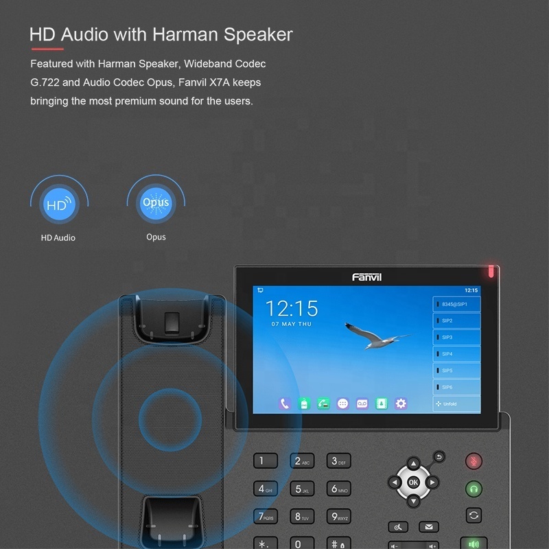 2023 New Design High Quality Fanvil X7A Android IP Phone With Conference Model Kit