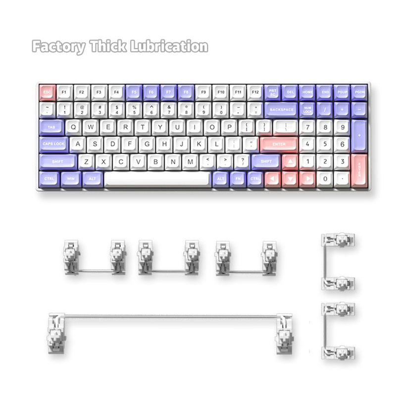 JW2094 100 Key 75 Percent Ultra Slim Thin Low Profile Keyboard Mechanical Keyboard For Desktop Keyboard 75