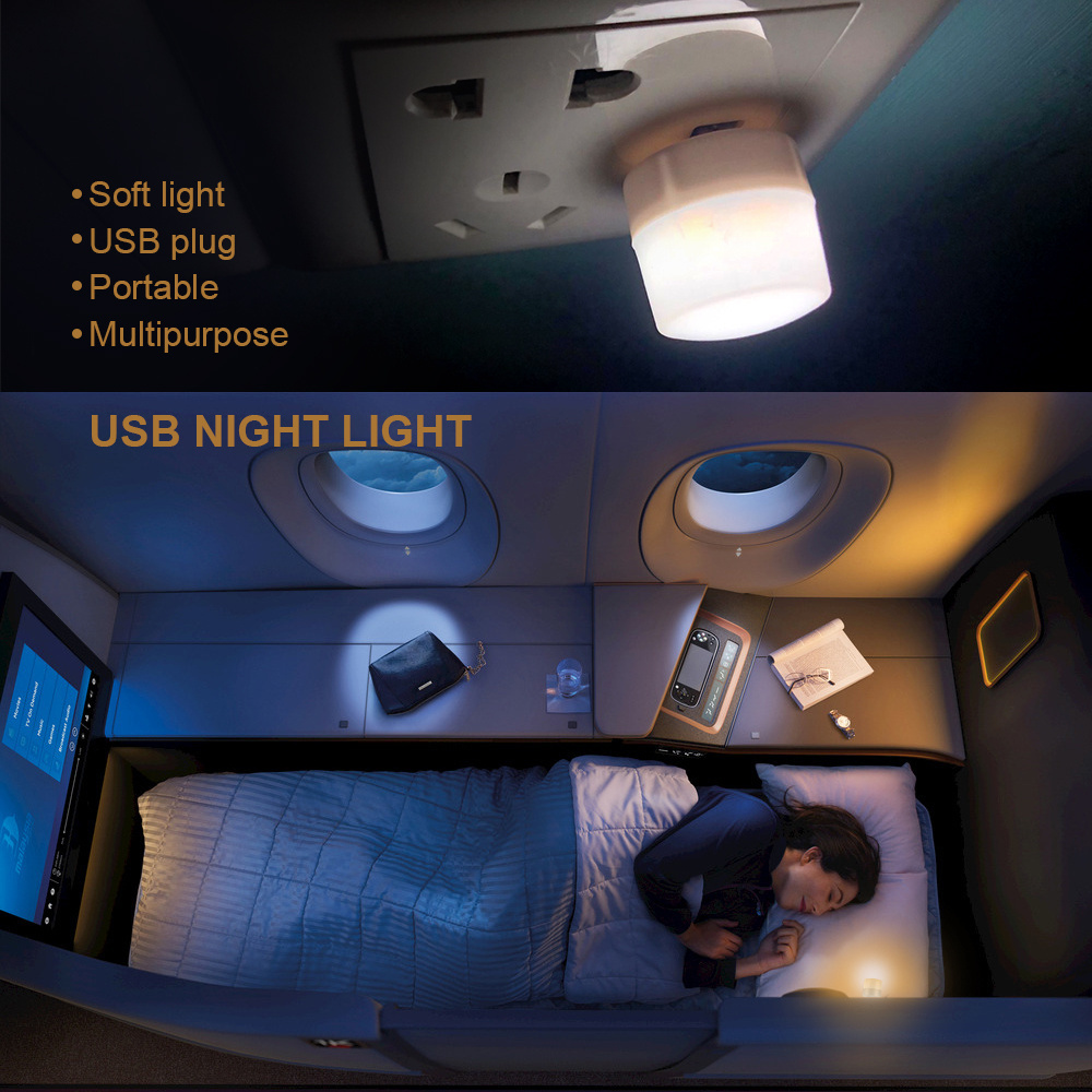 WSY Mini Bulb Shape LED Light USB Night Light Power Bank Portable Mini Home USB Light for Laptop