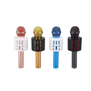 WSY New arrivals 4.2 Wireless Karaoke V8 Microphone Condenser microphone for home mini Microphone  speaker support  TF USB