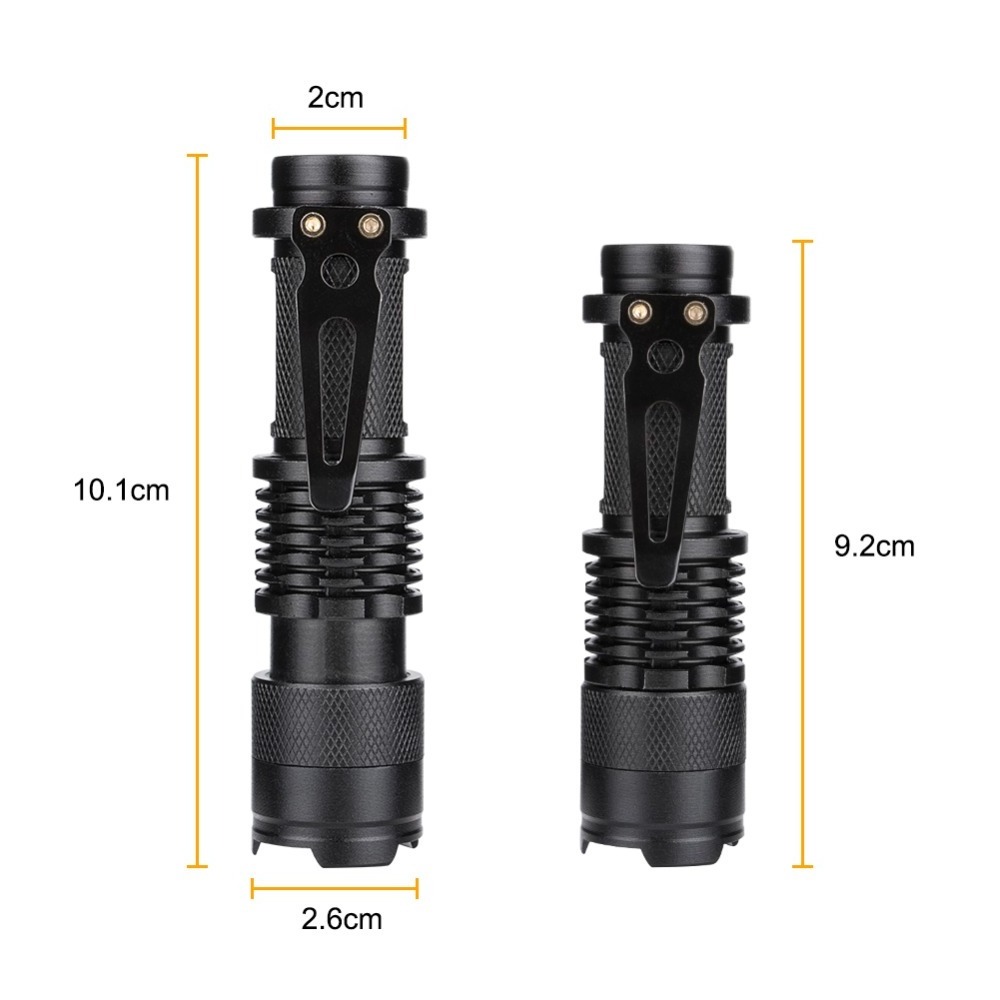 ZXX Tactical Flashlight - The Original 300 Lumen Ultra Bright, LED Mini 3 Mode Flashlight torch