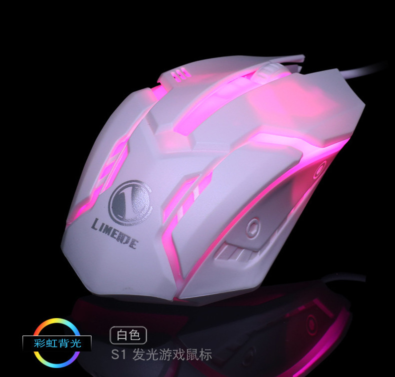 2022 New Arrival Cheap Usb 3d Mouse Coloful Backlit LED Rgb Wired Optical Gamer PC Mice Computer Office Gaming Mouse for game