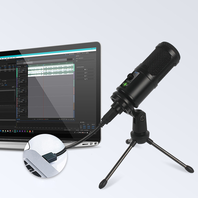 WSY Live Karaoke RGB Light Voice Recording USB Condenser Studio Gaming Microphone and Accessories sans fil professionnel