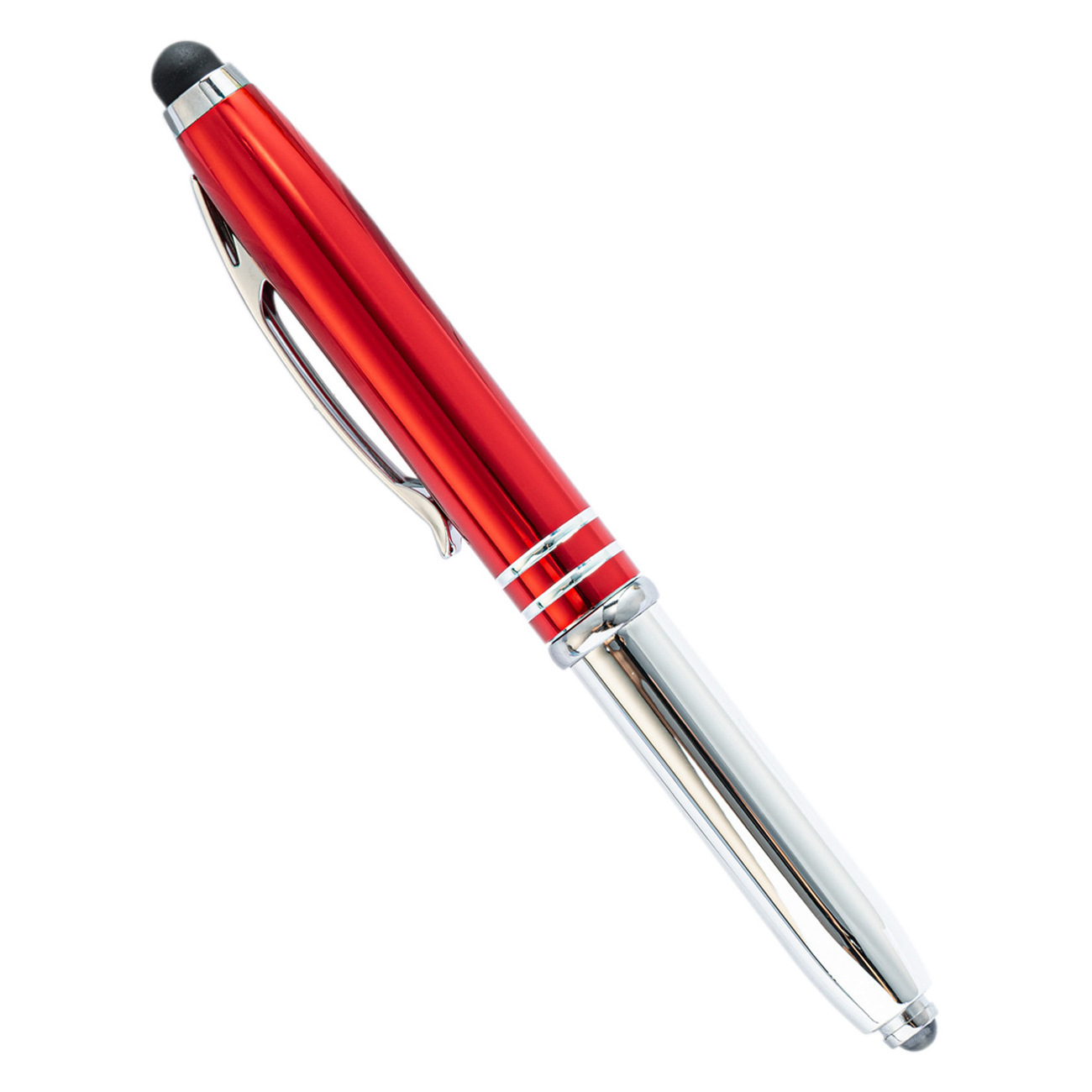 SY211 Wholesale stylus led light pen promotional metal ball pen with custom logo ball pen with flashlight