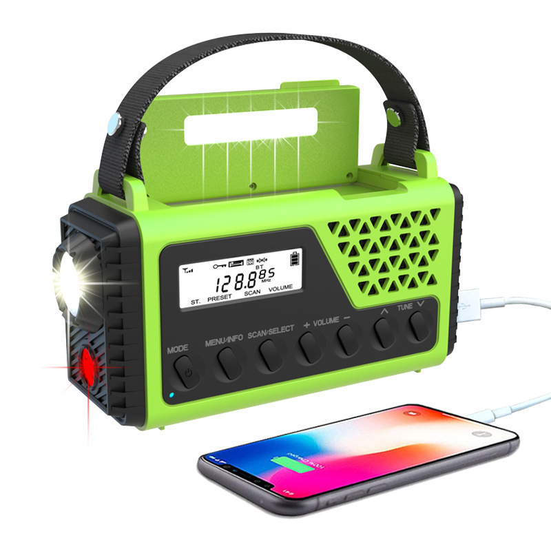 SY50 Emergency Radio 8000mAh with Solar Hand Crank, NOAA AM FM SW Portable Battery Power Weather Alert Radio with TORCH,SOS,Lamp