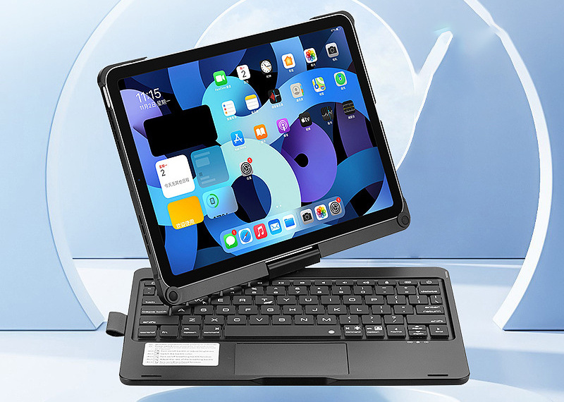 SY238 360 Degree Rotation iPad Keyboard with ABS Material Protective Case for iPad Pro 12.9