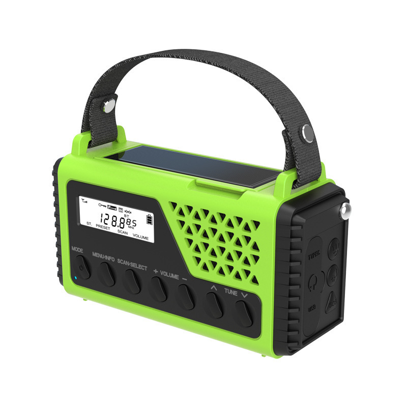 SY33 Camping hand crank Radio DAB+/FM, Portable Emergency Radio solar with 8000 mAh Rechargeable Power Bank , Dynamo,LED Torch