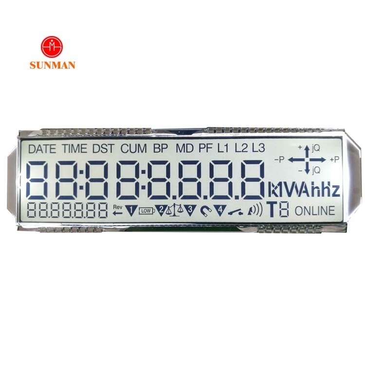 factory direct cheap customized size LCD display 7 segment digit LCD screen for power energy meter