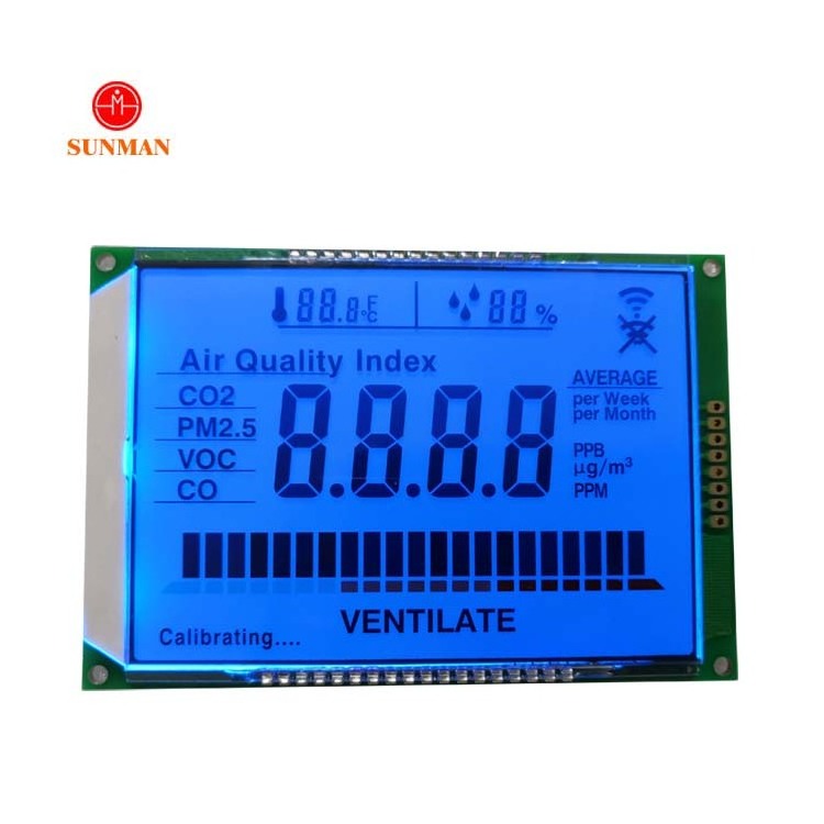 custom I2C  lcd display pin  type 7 Segment Lcd display digit HTN lcd display for heating  thermostat