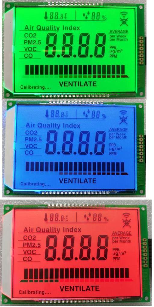 custom I2C  lcd display pin  type 7 Segment Lcd display digit HTN lcd display for heating  thermostat