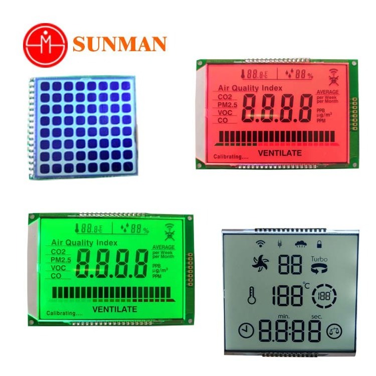 custom I2C  lcd display pin  type 7 Segment Lcd display digit HTN lcd display for heating  thermostat