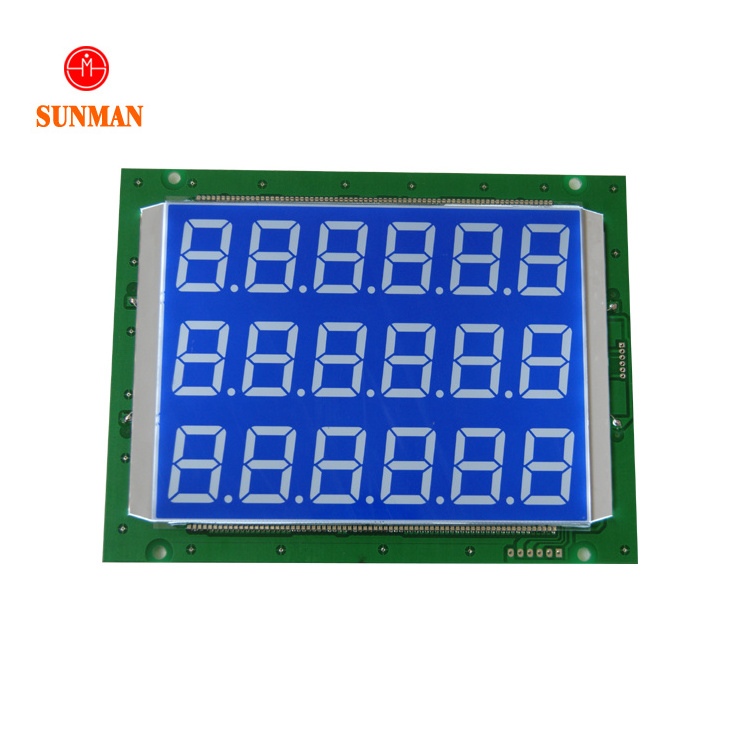 Segment  mono fuel pump lcd screen Customize segment lcd display for fuel dispenser tokico