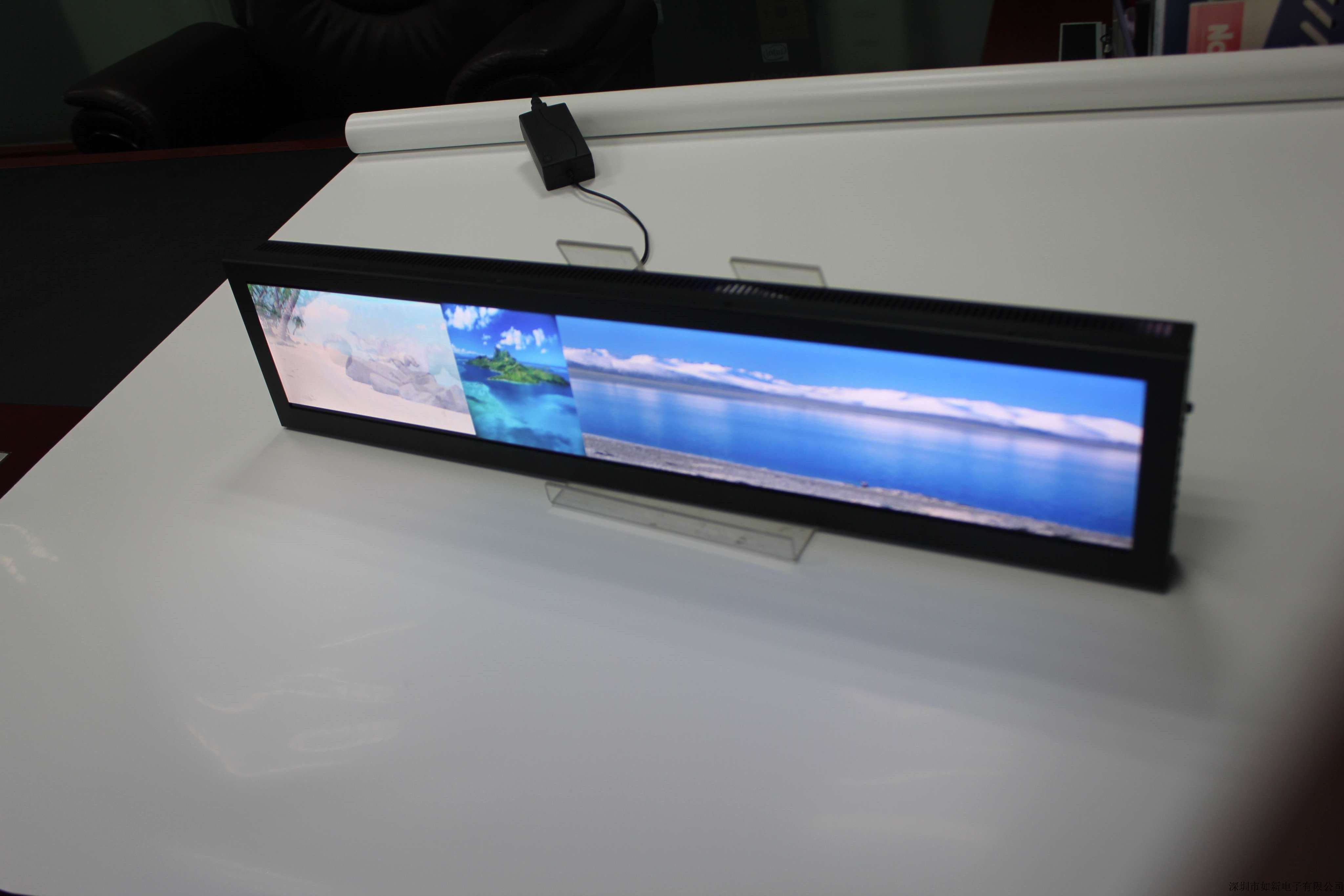 Ultra wide shelf edge digital lcd display 28 inch 42 inch 100% original brand panel bus line screen  for bus stop