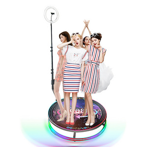 80 cm to 120 cm Slow Spin 360 Camera Selfie Photo Booth Platform with RGB LED Light