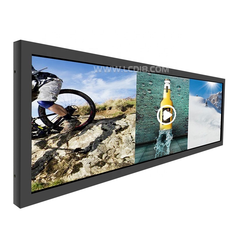 19.5 24 37 43 48.8 49.5 Inch 4K Commercial Display Screen Ultra Wide Touch Screen Monitor for Supermarket Retail Shop Shelf Edge