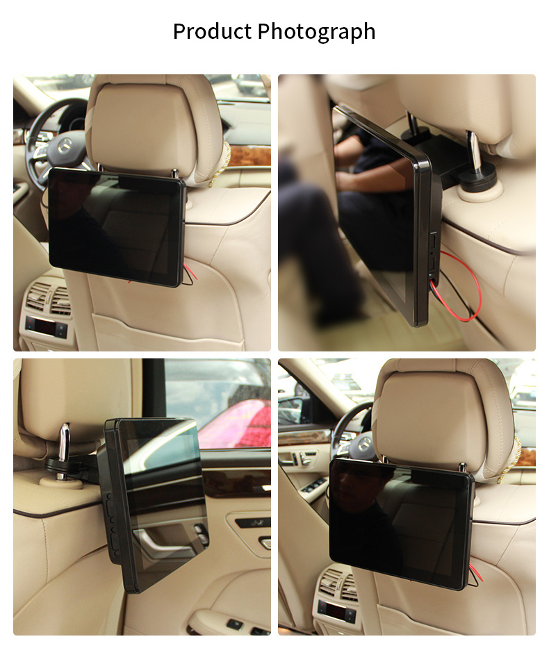 10.1 inch Taxi Rear Seat Entertainment LCD Touch Screen Android Advertising Screen Wifi 4G Car Headrest Monitor