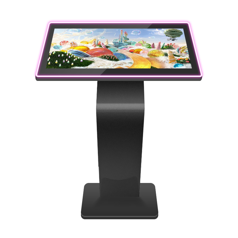 43inch PC kiosk All In One Totem  multi touch game table touch screen Kiosk with  Flashing LED Strip