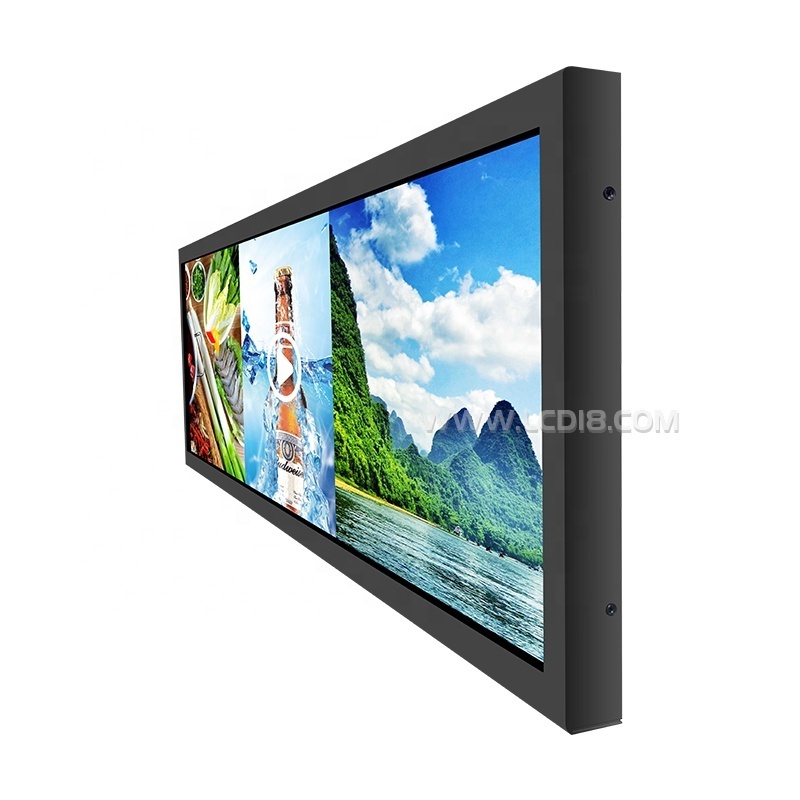 19.5 24 37 43 48.8 49.5 Inch 4K Commercial Display Screen Ultra Wide Touch Screen Monitor for Supermarket Retail Shop Shelf Edge