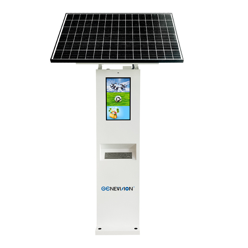 Outdoor Digital Menu board Self touch kiosk 21.5 24 27 32inch drive thru outdoor high brightness touch kiosk with solar panel