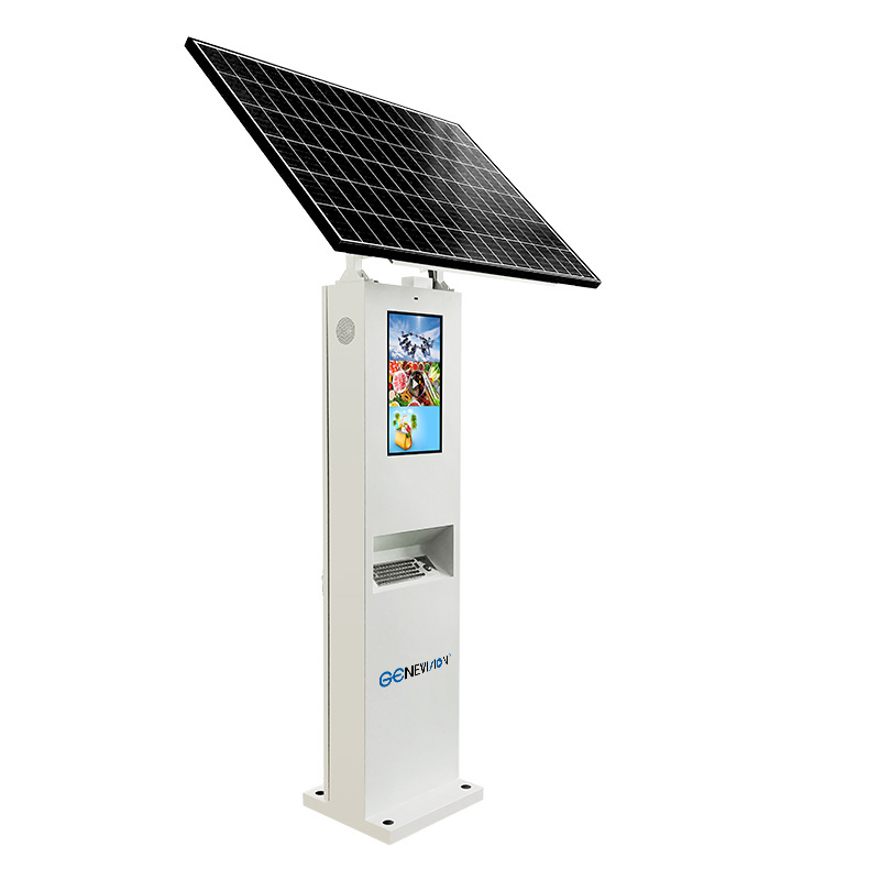 Outdoor Digital Menu board Self touch kiosk 21.5 24 27 32inch drive thru outdoor high brightness touch kiosk with solar panel