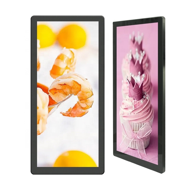 new arrival 25 inch  ultra slimmer stretch bar digital signage elevator advertising screens monitors LCD elevator display