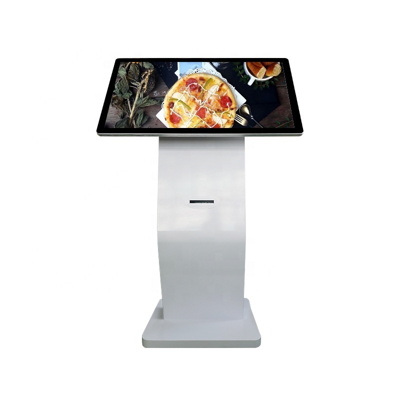 21.5 32 inch Floor Standing Digital Podium Interactive Queue Management System Self Service Ticket Kiosk