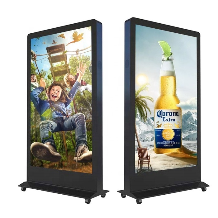 86 inch big screen outdoor LCD digital signage Android system with touch screen 4G waterproof outdoor kiosk