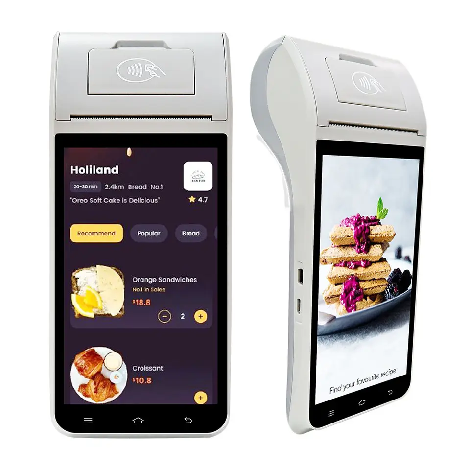 5.5 inch portable android pos terminal all in one pos system cash payment machine electronic machine automatic cash register