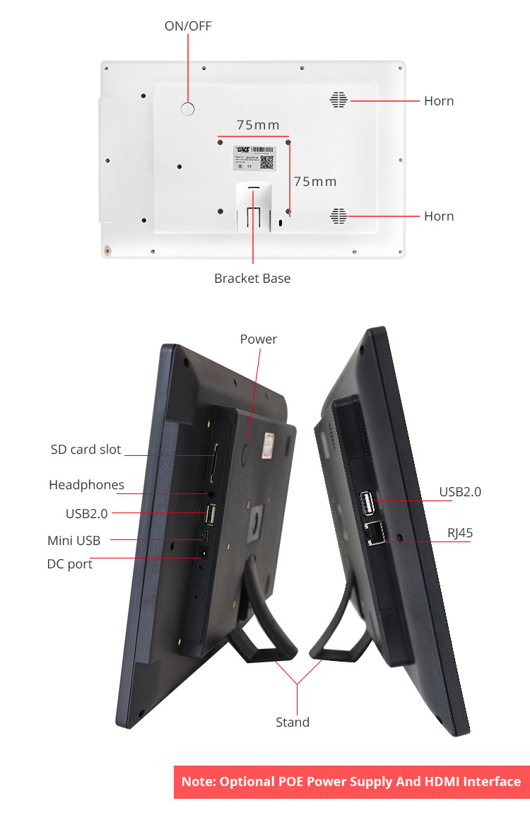 14 inch wall mount NFC android 7.1 tablet with PoE