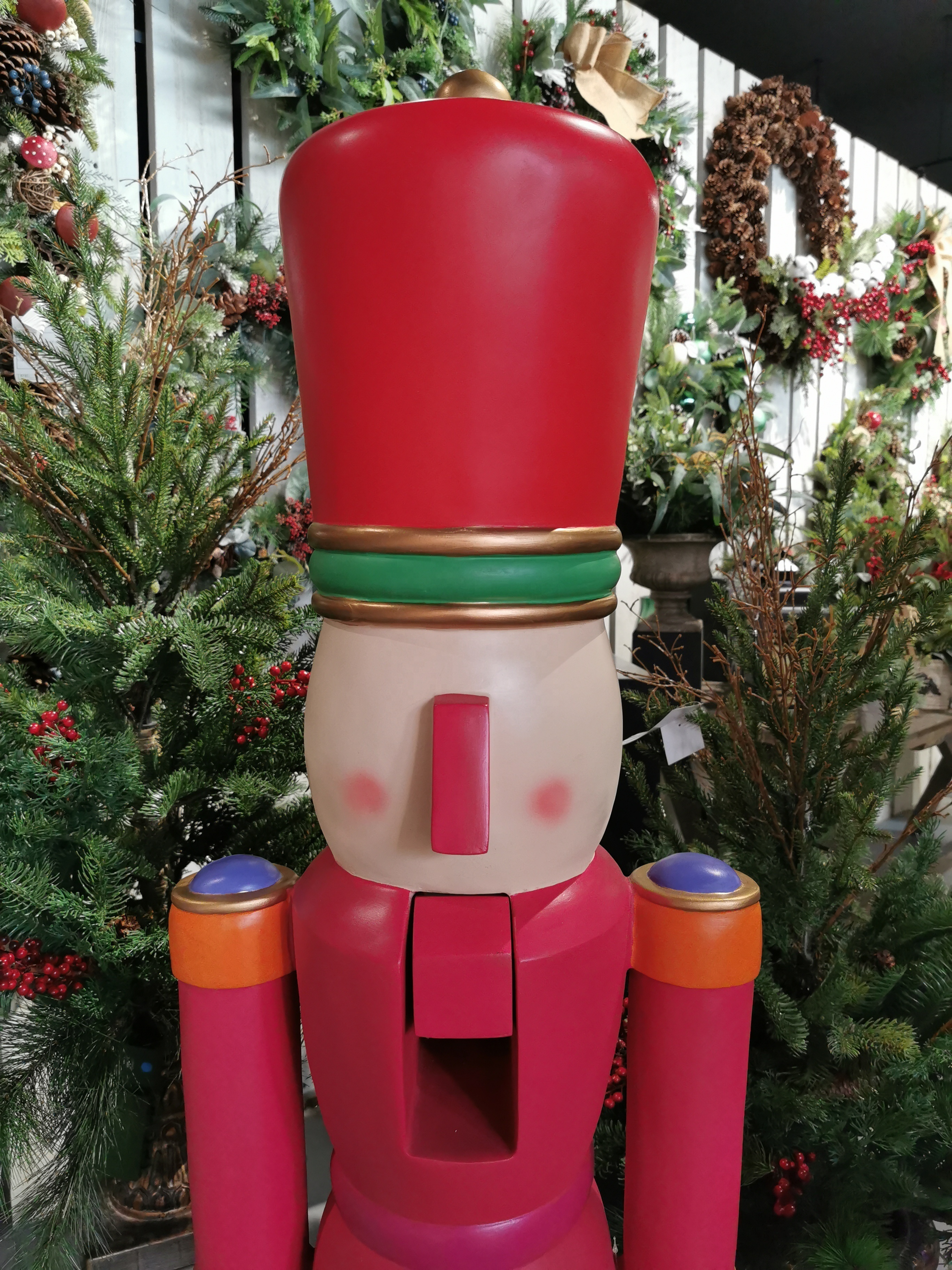 L&C Home Christmas Resin Nutcracker/ Nutcracker Soldier 6 ft Christmas/ Resin 6ft Nutcracker Statue