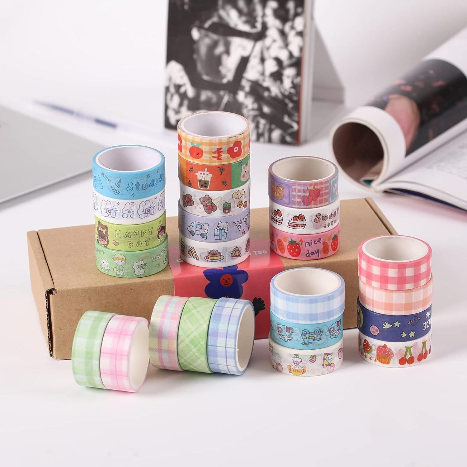 Washi Tapes Wholesale Washi Tape Sticker Roll  Custom Tape Cartoon Sticker