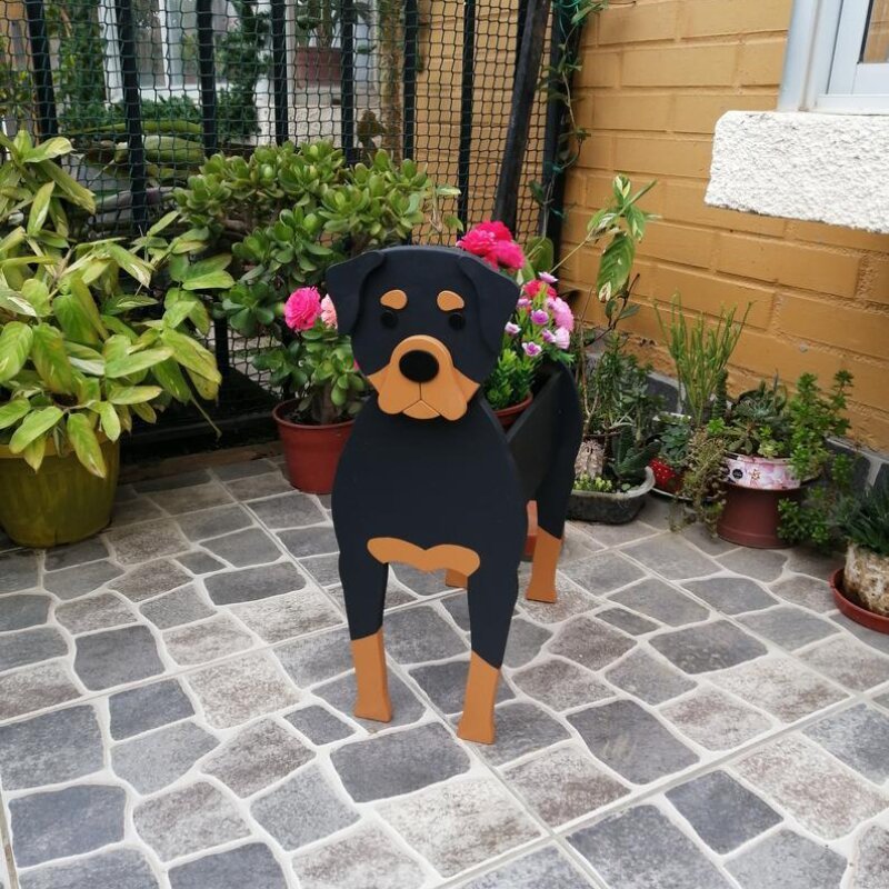 PVC Dog Planter Plant Pots Animal Shaped Cartoon Planter Cute Dog Flower Pots Home Decor Animal Plant Pot