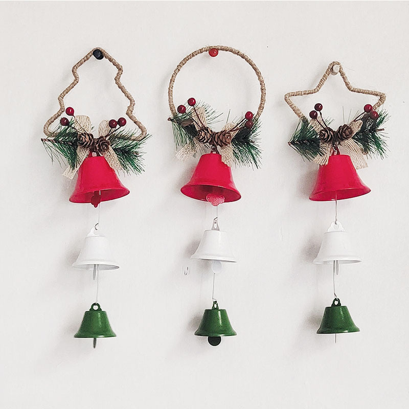 Holiday Decor Christmas Tree Bells Ornaments Iron Decorations Hanging Christmas Tree Accessories