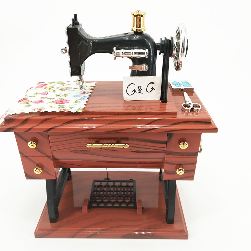 Wholesale Plastic Various Arts And Crafts Mini Music Box Sewing Machines