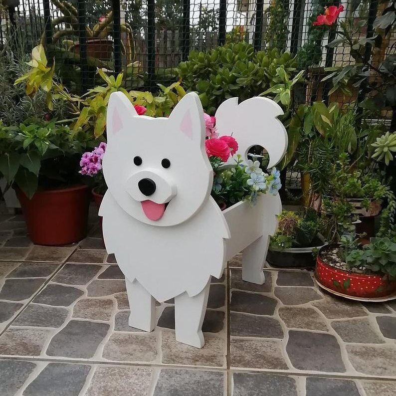 PVC Dog Planter Plant Pots Animal Shaped Cartoon Planter Cute Dog Flower Pots Home Decor Animal Plant Pot