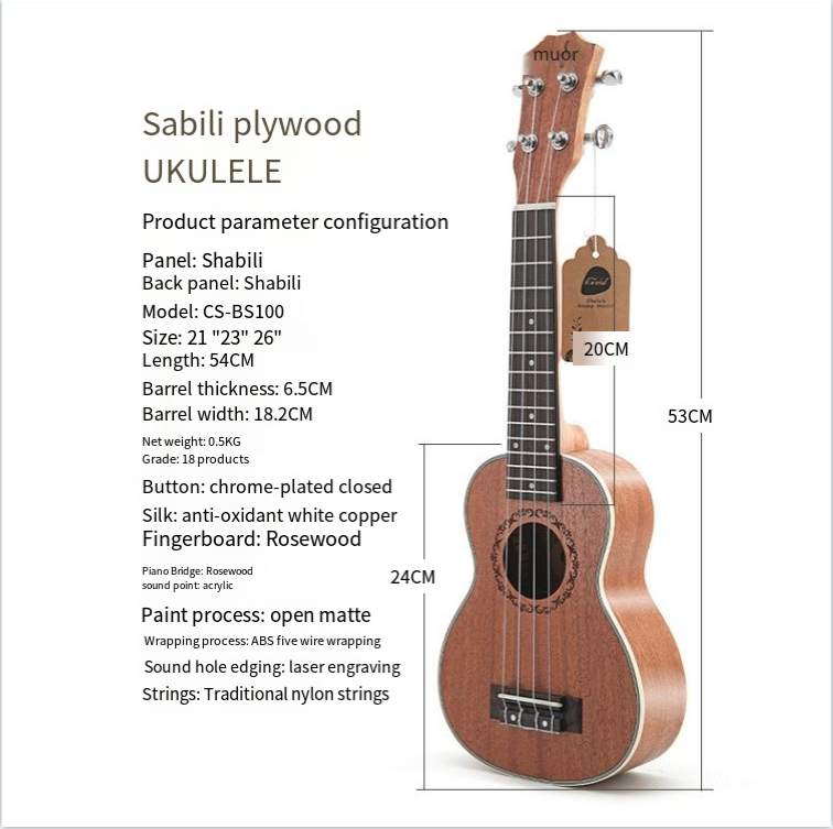 Factory custom 21'' 23'' 26''  ukulele all solid ukulele gloss guitar we make all kinds of Guitars Accessories