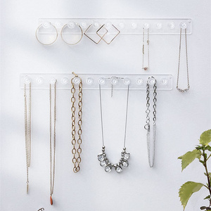 Wholesale Clear Wall Mounted Hanging Jewelry Display Holder Hanging Earring Holder Acrylic Jewelry Holder