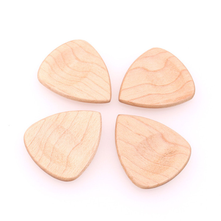 Hot Selling  Custom Cheap Engraved Maple Wood Guitar Pick