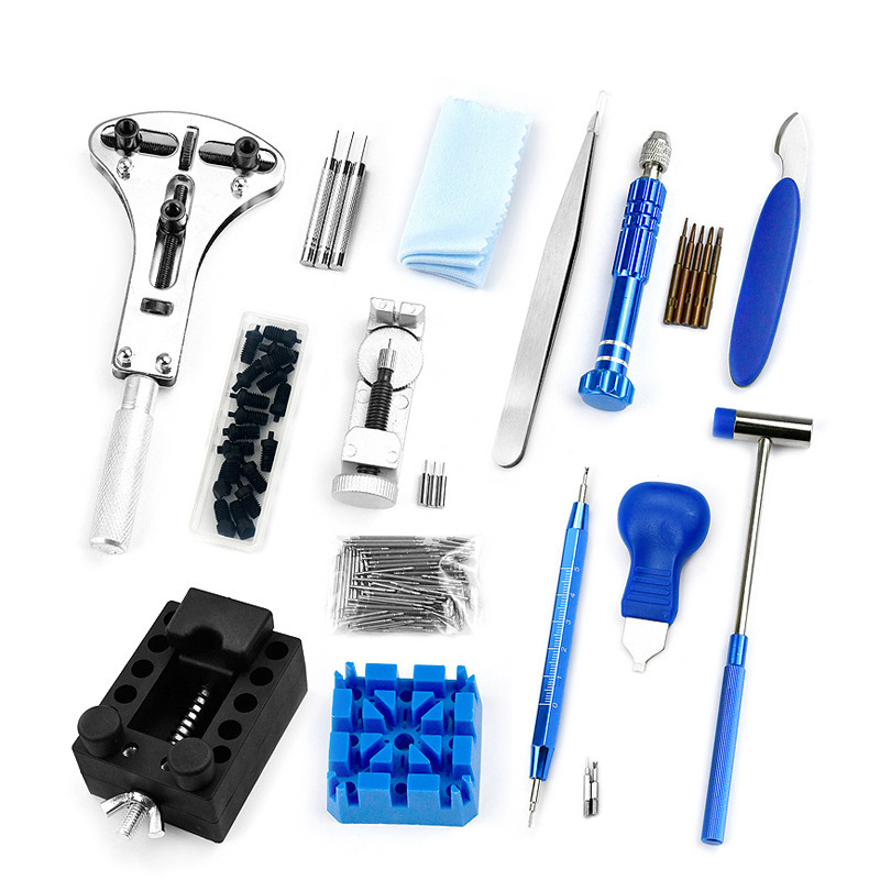 185PCS Watch Battery Change Replacement Watch Back Opener Repair Kit Spring Bar Tool Box Opener Kit Watch Repair Tool