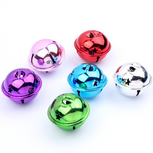 Wholesale Christmas Colorful Small Jingle Bell Ball  With 5 Star Design Metal Bells Decorations