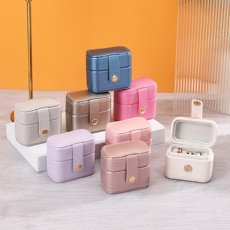 PU Leather Ring Jewelry Box Mini Storage Box Drawers And Jewelry Display Box