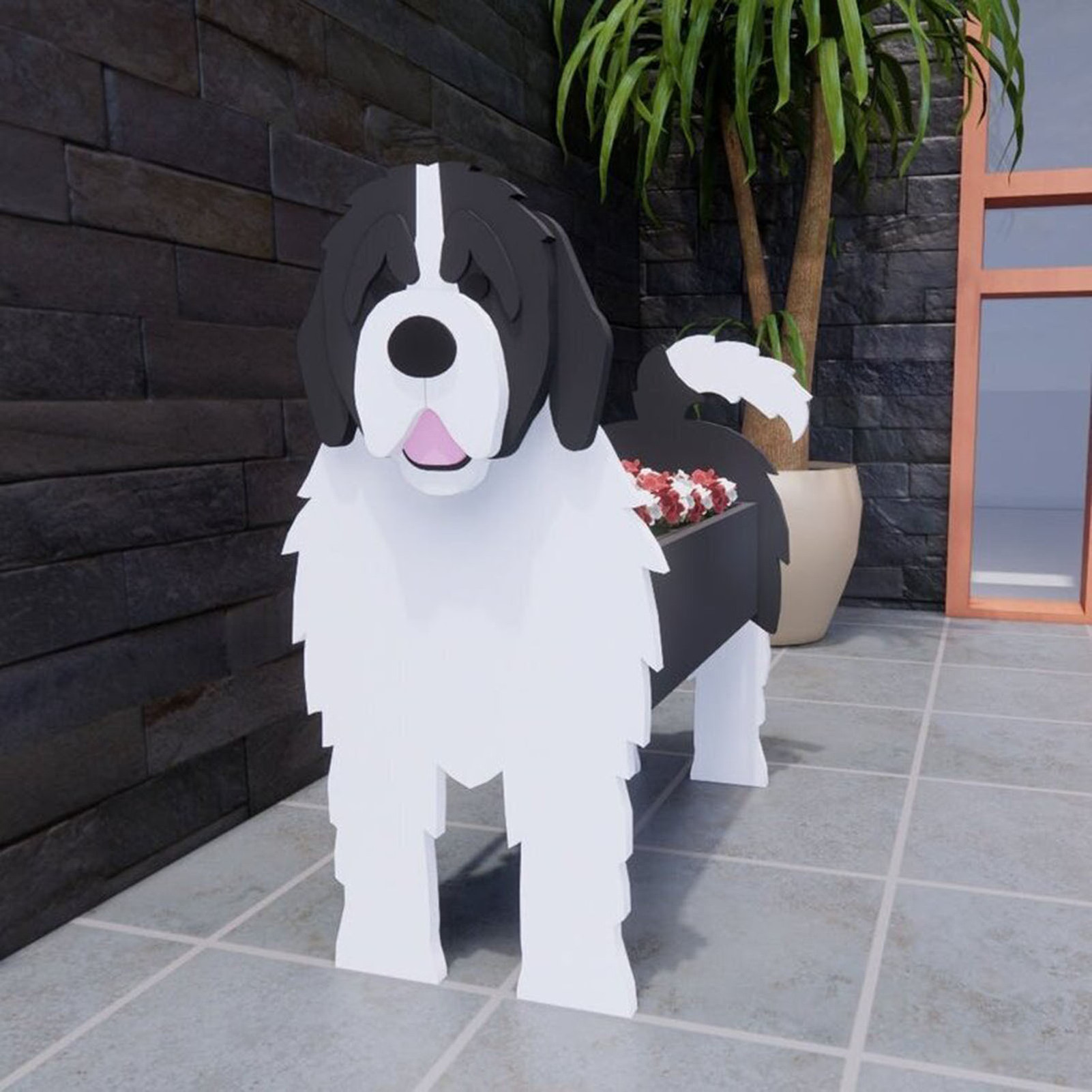 PVC Dog Planter Plant Pots Animal Shaped Cartoon Planter Cute Dog Flower Pots Home Decor Animal Plant Pot