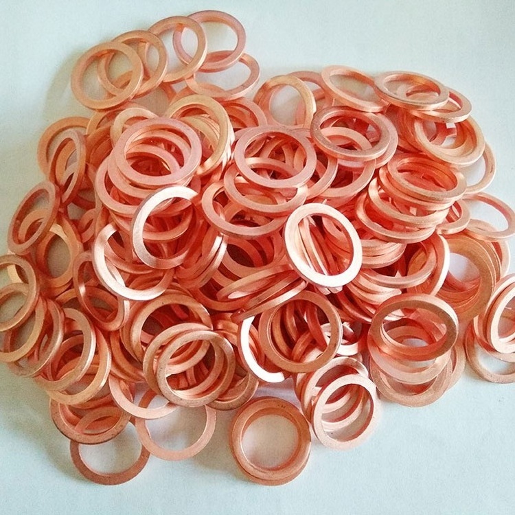 Wholesale Customized High Quality Copper Washer Sealing Gasket Copper Gasket