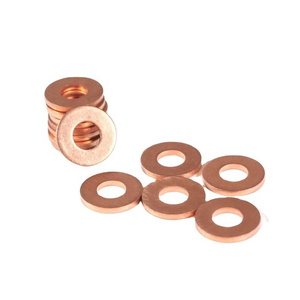 Supply Fastener Brass Copper Colored Metal Round Flat Fender Washers Sealing Gasket Punched Ring Washer