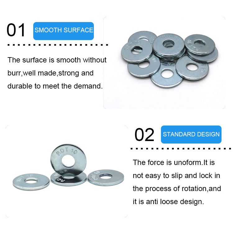 Supply Fastener Brass Copper Colored Metal Round Flat Fender Washers Sealing Gasket Punched Ring Washer