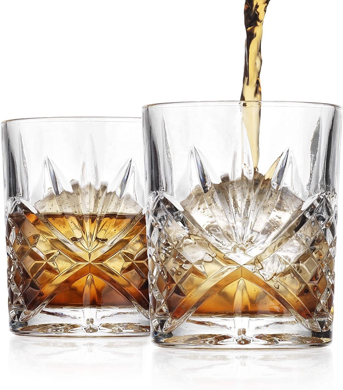 wholesale200 - 300ml Crystal Custom Thick Bottom Whiskey Glasses Vintage Personalized Glass  engraved crystal whisky glass