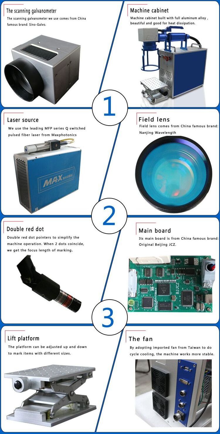 Laser machine Maker fiber Laser 20w 30w 60w 80w 100w Jpt Mopa Laser marking machine