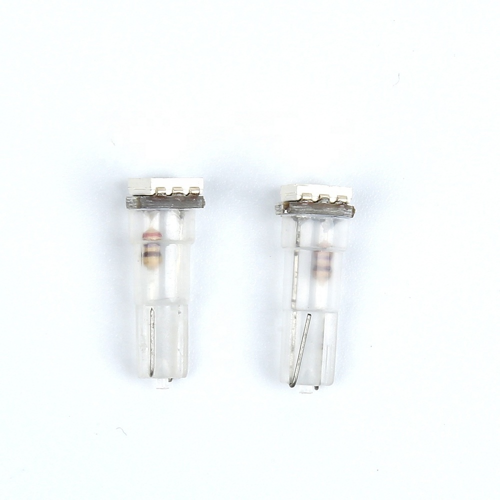 LC In stock Led car T5 socket base 5050 5smd light bulb License Plate Light Wedge Reading light bulb