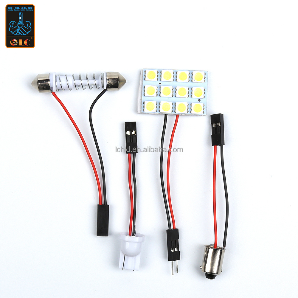 LC In stock Led car T5 socket base 5050 5smd light bulb License Plate Light Wedge Reading light bulb