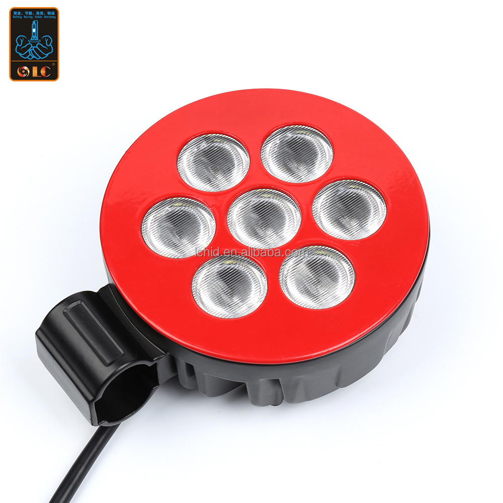 Hot sale 21W 12V 24V Red bulbs lamp bar offroad suv atv boat 4wd car accessories LED work light Spotlight